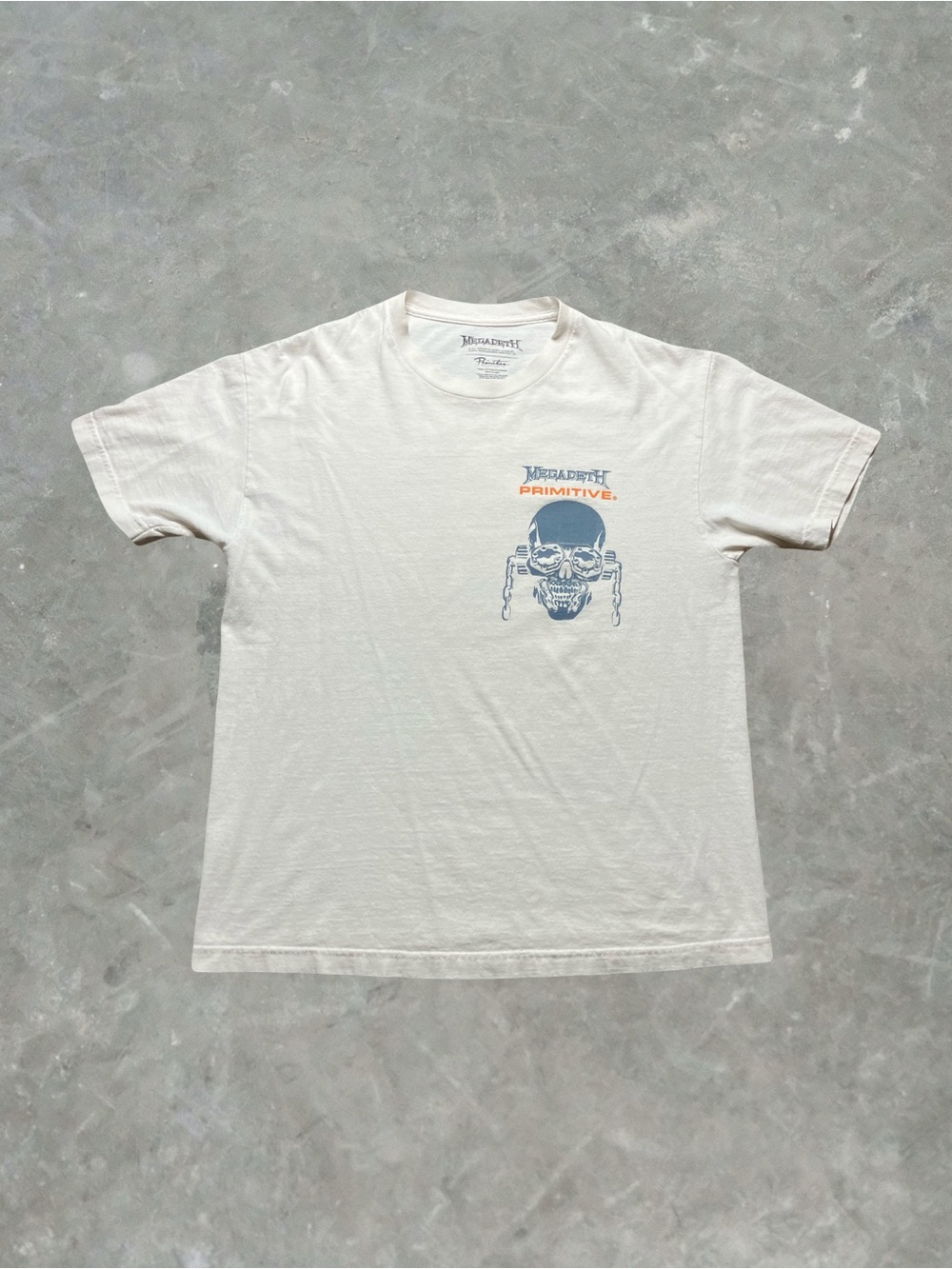 ☀️ Primitive x Megadeth Double Sided Band Graphic Tee Mens Size L White